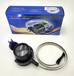 Лупа очна з пружиною та LED підсвічуванням 15 кратна UKC Mg13b-A - мініатюра 1