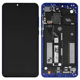 Дисплей для Xiaomi Mi 8 Lite 6.26", синій, з рамкою, Оригінал (переклеєне скло), M1808D2TG