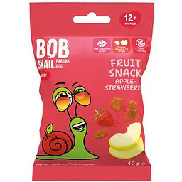 Натуральные снеки для детей Bob Snail Яблоко и клубника 40 г