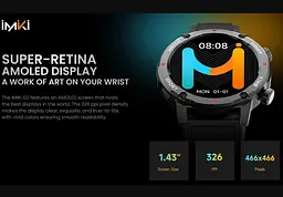 Смарт-годинник iMiki D-2 Silicone Strap Amoled Black - мініатюра 3