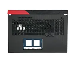 Топкейс ноутбука / верхня панель та клавіатура для ноутбука Asus ROG Strix G17 G713IC, G713IE, G713IH, G713QC, G713QE (90NR05A1-R31UA0) Оригінал від Asus, Верхня панель клавіатури