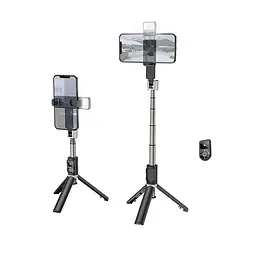 Селфі-монопод Hoco K16 aluminum alloy fill light live broadcast holder тринога штатив - мініатюра 3
