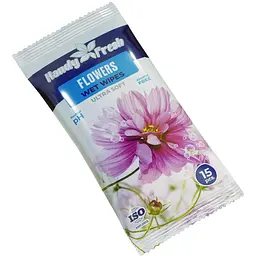 Вологі серветки Handy fresh Квіти 15 шт.