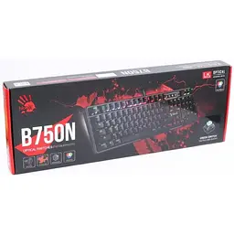 Клавіатура Bloody B750N чорна, механiчна ігрова, LK Green перемикачі, USB - мініатюра 4