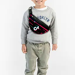 Сумка-бананка  тік-ток з принтом, 32х15см, дитяча, молодіжна (00081)