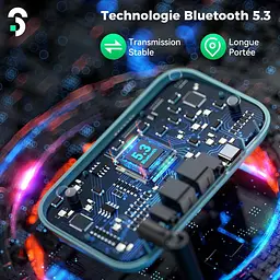SOOMFON Bluetooth адаптер 3-в-1 (TX/RX/Bypass) 5.0 з LCD-дисплеєм, AUX/RCA/Optical, USB-C - мініатюра 4
