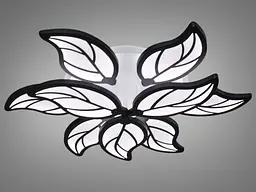 Люстра стельова LED Diasha 8028/6+3BK, 140W, 3200K-6500K, чорний метал, хай-тек стиль з пультом - мініатюра 6
