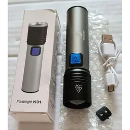 Ліхтар акумуляторний X-Balog BL-K31-T6 Zoom ручний корпус - алюміній - мініатюра 6