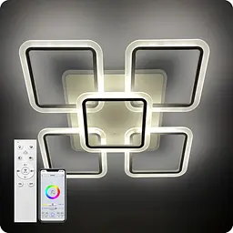 Люстра світлодіодна 517 Light 3color з пультом 150Вт Білий (01357)