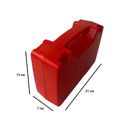 Футляр ящик для аптечки червоний 21 x16 x7 см (Ф-02-2020-П) - мініатюра 3
