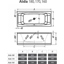 Ванна акрилова Kolpa San Aida 180x80 993308 - мініатюра 3