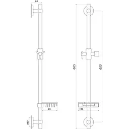 Душова стійка Globus Lux DS-1106-CR Хром - мініатюра 6