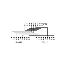 Розгалужувач Digitus витой пары, STP, cat.5e, 1x2RJ-45 (DN-93904) - мініатюра 2