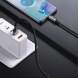 Кабель Baseus Explorer Series Auto Power-Off USB-A to USB-С 100w 2m Black (CATS000301) [152038] - мініатюра 7