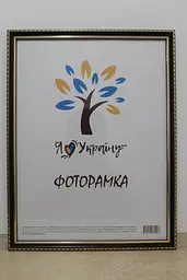 Фоторамка 30х42, коричнева із золотим обрамленням, 1715-х048, СКЛО + ДВП                                                                                                                                                                                                                                                                                                                                                                                                      