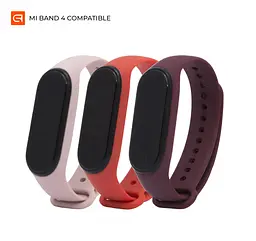 Комплект силіконових ремінців для фітнес браслетів Xiaomi Mi Band 3/4, Silicone, coral rib, зі зручною застібкою, на фітнес трекер та смарт годинник, ArmorStandart (ARM56669)