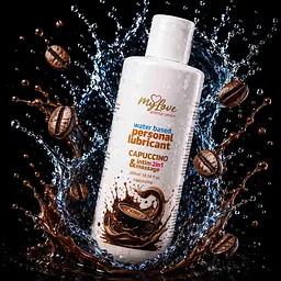Лубрикант MyLove Aroma Series IntimMassage 2in1 Capuccino, 300 мл - мініатюра 2