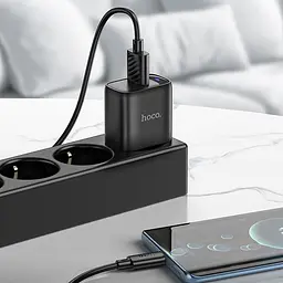 МЗП Hoco C140A Smart QC3.0 18W (1USB-A) Black - мініатюра 5