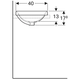 Умивальник Geberit Variform 60x40 Білий 500.729.01.2 - мініатюра 2