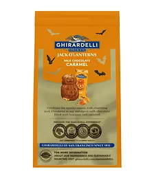 Шоколадні цукерки Ghirardelli Milk Chocolate Caramel Jack O' Lanterns 117.6г - мініатюра 4