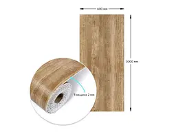 Самоклеюча вінілова плитка в рулоні STICKER WALL 600*3000*2мм Ясен 1002-7-матовий SW-00001177 - мініатюра 4