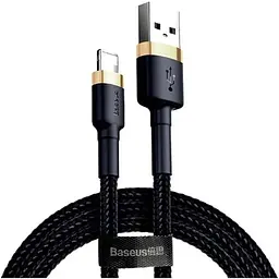 Кабель Baseus Cafule USB-A to Lightning 3m Gold/Black (CALKLF-RV1) [169660]