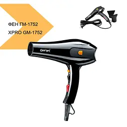 Фен для волосся Gemei GM-1752 чорний (43637-GM-1752_375) - мініатюра 2