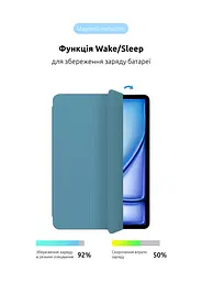 Чехол-книжка для планшета Apple iPad Air 13 (2024)/Air 13 (2025)/Air 13 (2026), Original Smart Case, denim, 13 , подставка на планшет, искусственная кожа, микрофибра, магнитная крышка с автоотключением экрана, ArmorStandart (ARM76330) - мініатюра 4