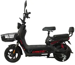 Електроскутер Двомісний Corso Conto (500W; 48V/20Ah) Чорний - мініатюра 2