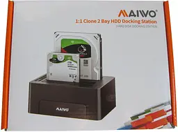 Зовнішня кишеня Maiwo клонов. для 2*HDD 2,5"/3,5" SATA/SSD через USB3.0 (K3082A) - мініатюра 5