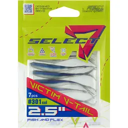 Силікон Select Victim V-Tail 2.5" 301 FE (7 шт/уп) - мініатюра 2