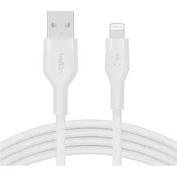 Кабель Belkin USB-A > Lightning заряджання/синхронізації 1м, силіконовий з кліпсою, білий teh0013625