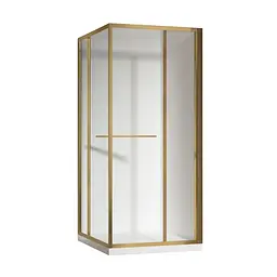 Душова кабіна без піддону Koer Sr SC09-90x90x200-R-TR-12 прозоре скло Easy Clean 6мм Матове золото KR5771, Золотий, прозорий, золотий