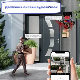 Вулична 4G камера QL23-G 15Мп з 3 лінзами сонячна панель зарядки акумулятор 10000мАг PIR сенсор руху - мініатюра 6