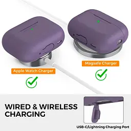 Чохол AhaStyle Colorful Silicone Case для AirPods Pro 2 Dark Purple [CP-187-2-C-DP] [133835] - мініатюра 5