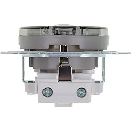 Розетка одинарна із заземленням Brille WB-1RW Grey (42-280) - мініатюра 3