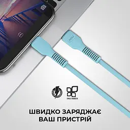 Кабель ArmorStandart AR88 Type-C to Type-C 3A 1m Blue (ARM65292) - мініатюра 3