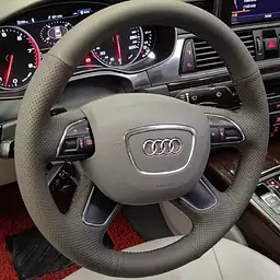 Чохол Оплетка Кермо для Audi A4/A6/A7/A8/Q5/Q7 2013-2017 Шкіра (Модельна Викрійка) №5 - мініатюра 2