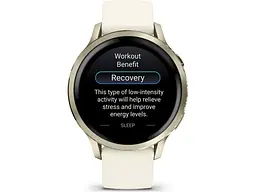 Смарт-годинник Garmin Venu 4 41 mm Lunar Gold with Bone Silicone Band (010-03013-00) - мініатюра 5