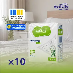 Пелюшки для малюків ActiLife Med Basic 60 х 60, 10 шт (4820174981419) - мініатюра 2