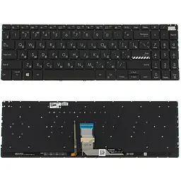 Клавіатура для ноутбука ASUS (M3500 series), rus, black, без кадру, підсвічування клавіш