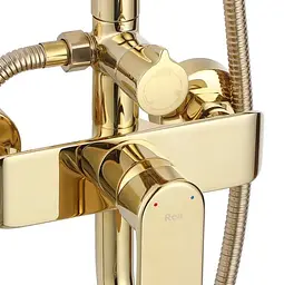 Душова система Rea Bloom gold з виливом REA-P9528, Золотий - мініатюра 3
