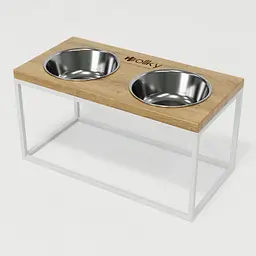 Hollky Base L — миски на підставці для середніх і великих собак (2 × 0,95 л, висота 20 см) - мініатюра 2