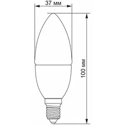 Світлодіодна лампа LED Videx C37e 3.5W E14 3000K (VL-C37e-35143) - мініатюра 3