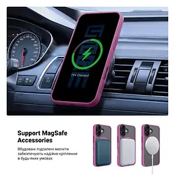 Чехол для Apple iPhone 16, Uniq MagCase, розовый, противоударный, панель-накладка с MagSafe, ударопрочный TPU+PC, с магнитом MagSafe, поддержка полноценной беспроводной зарядки, ArmorStandart (ARM79499) - мініатюра 4