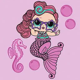 Набір для розпису по номерах для дітей 5+ L.O.L. Surprise! Mermaids Waves, 40x40 см, КНО6266