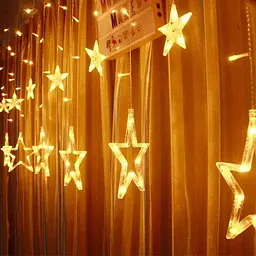 Гірлянда-штора Зірка 12PCS Light Star With пультом різні режими 30 біла (GR- 51_305) - мініатюра 2