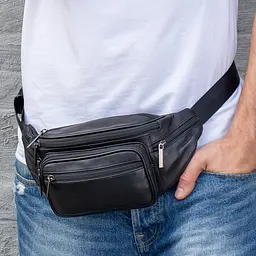 Сумка на пояс з овечої шкіри Vintage 16х12х6 см sum0015049 - мініатюра 8
