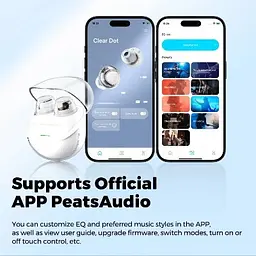 Bluetooth навушники - бездротові tws Soundpeats Clear Dots Pods cream (білі) - мініатюра 5