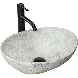 Умивальник Rea Sofia light stone накладний REA-U0165, Сірий